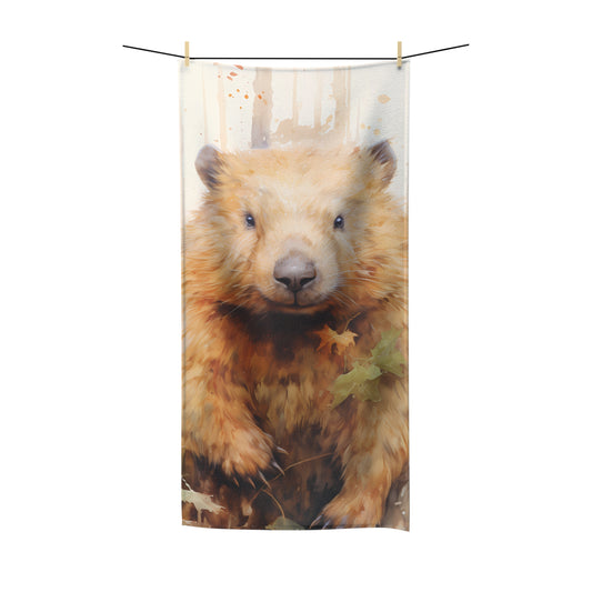 Beach Towel, Australian Animals, Wombat, Polycotton Towel