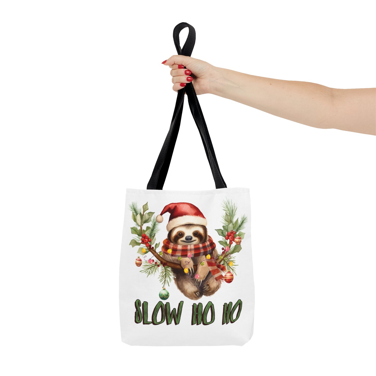 Tote Bag, Christmas, Sloth, Personalised/Non-Personalised Tote bag