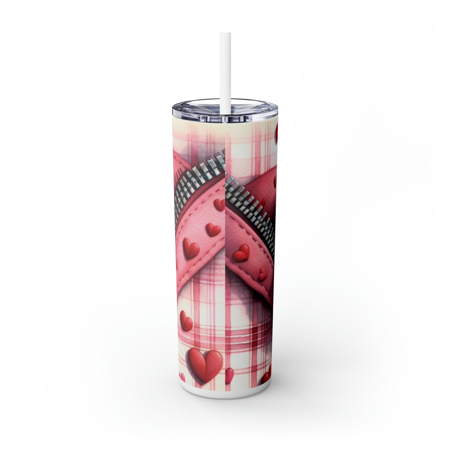 Skinny Tumbler with Straw, 20oz, Dog, Valentines Day, awd-830