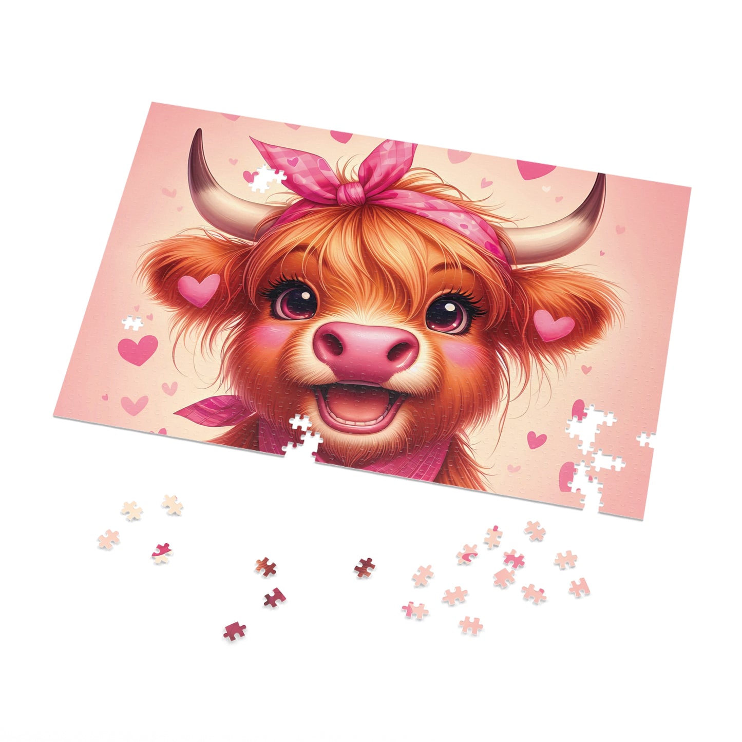 Puzzle, Highland Cow, Personalised/Non-Personalised (30, 110, 252, 500,1000-Piece) awd-616