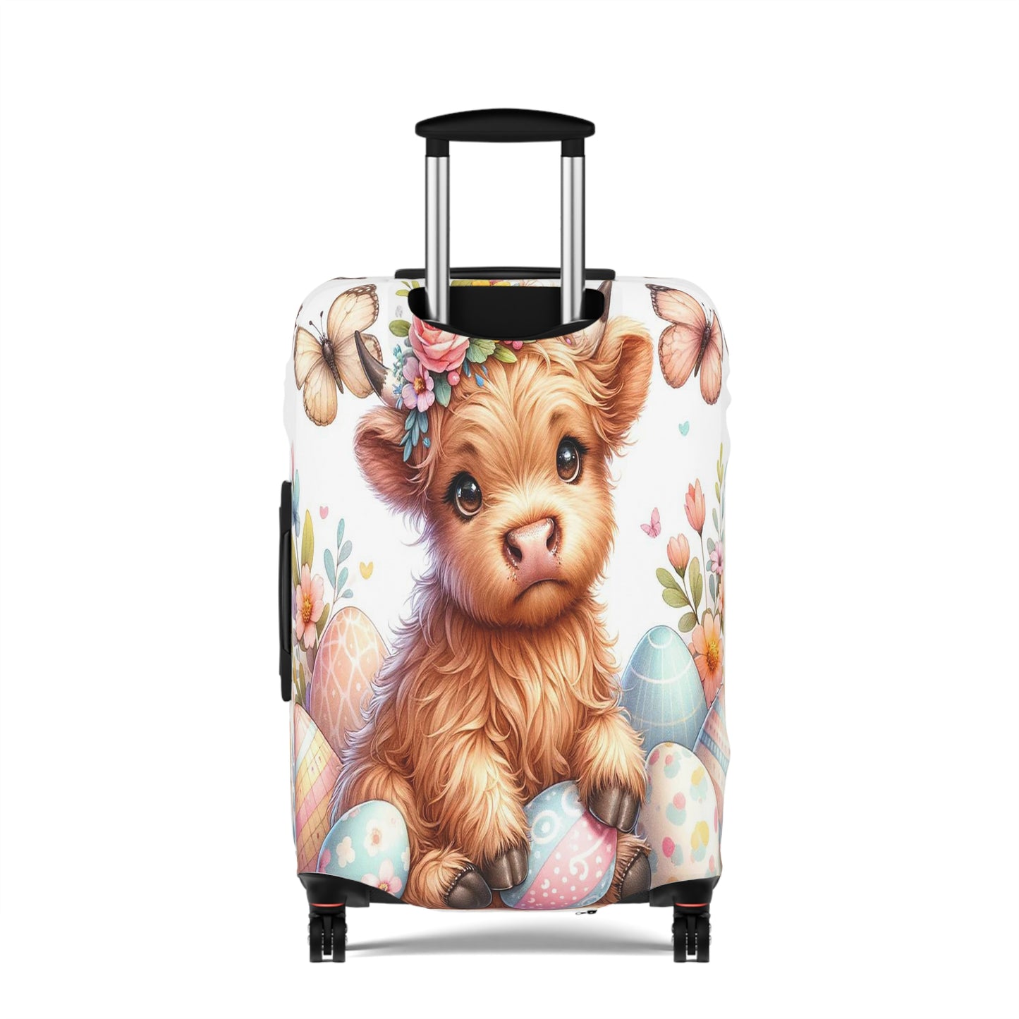 Luggage Cover, Easter, Highland Cow, awd-1061