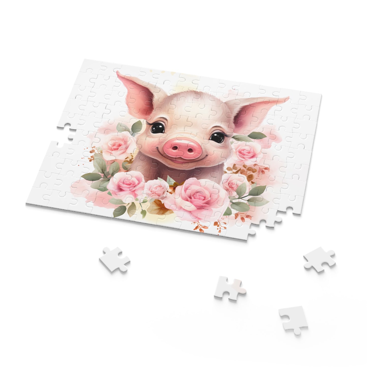 Personalised/Non-Personalised Puzzle, Pig (120, 252, 500-Piece)