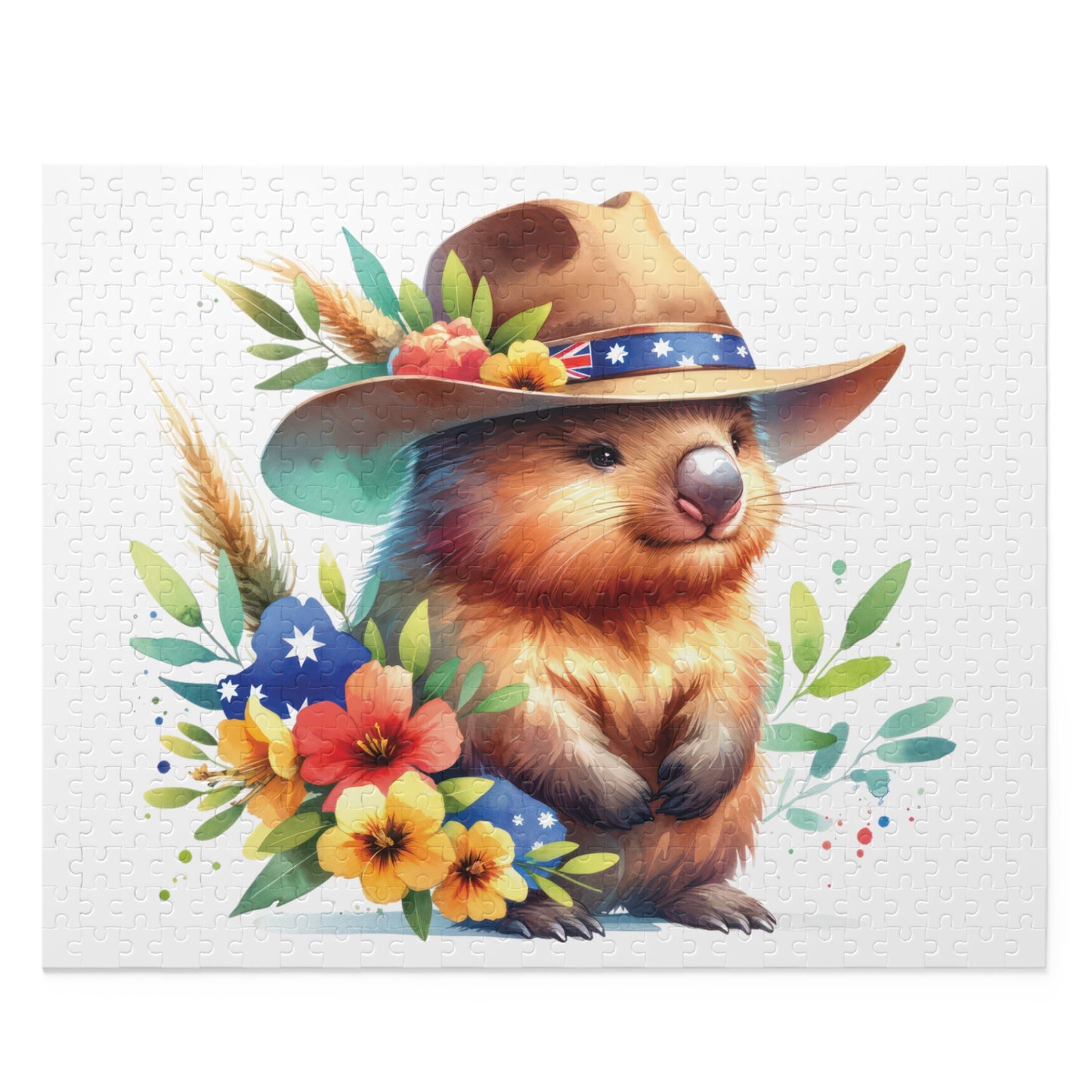 Personalised/Non-Personalised Puzzle, Wombat (120, 252, 500-Piece)