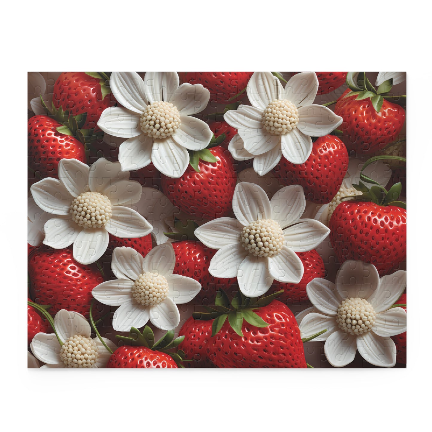 Personalised/Non-Personalised Puzzle, Floral, Strawberries (120, 252, 500-Piece)