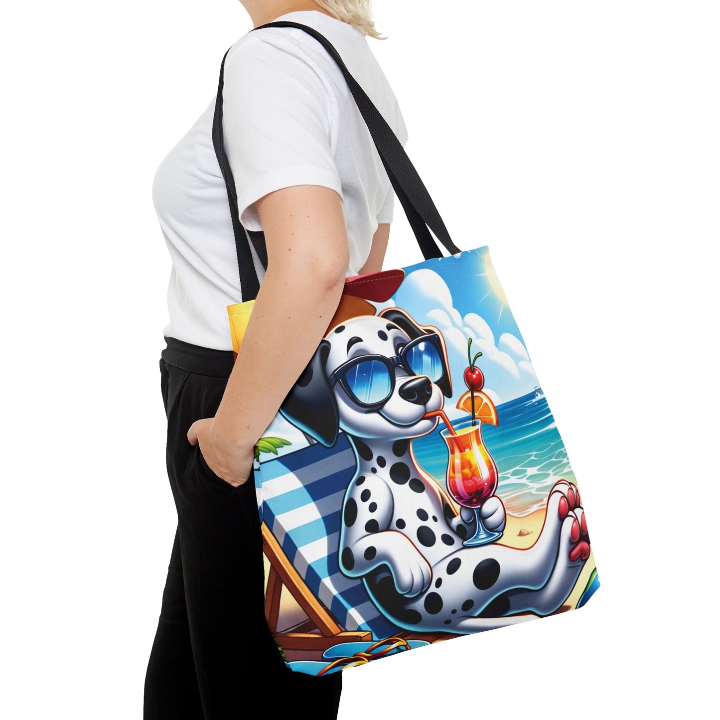 Tote Bag, Dog on Beach, Dalmatian, Tote bag, awd-1209