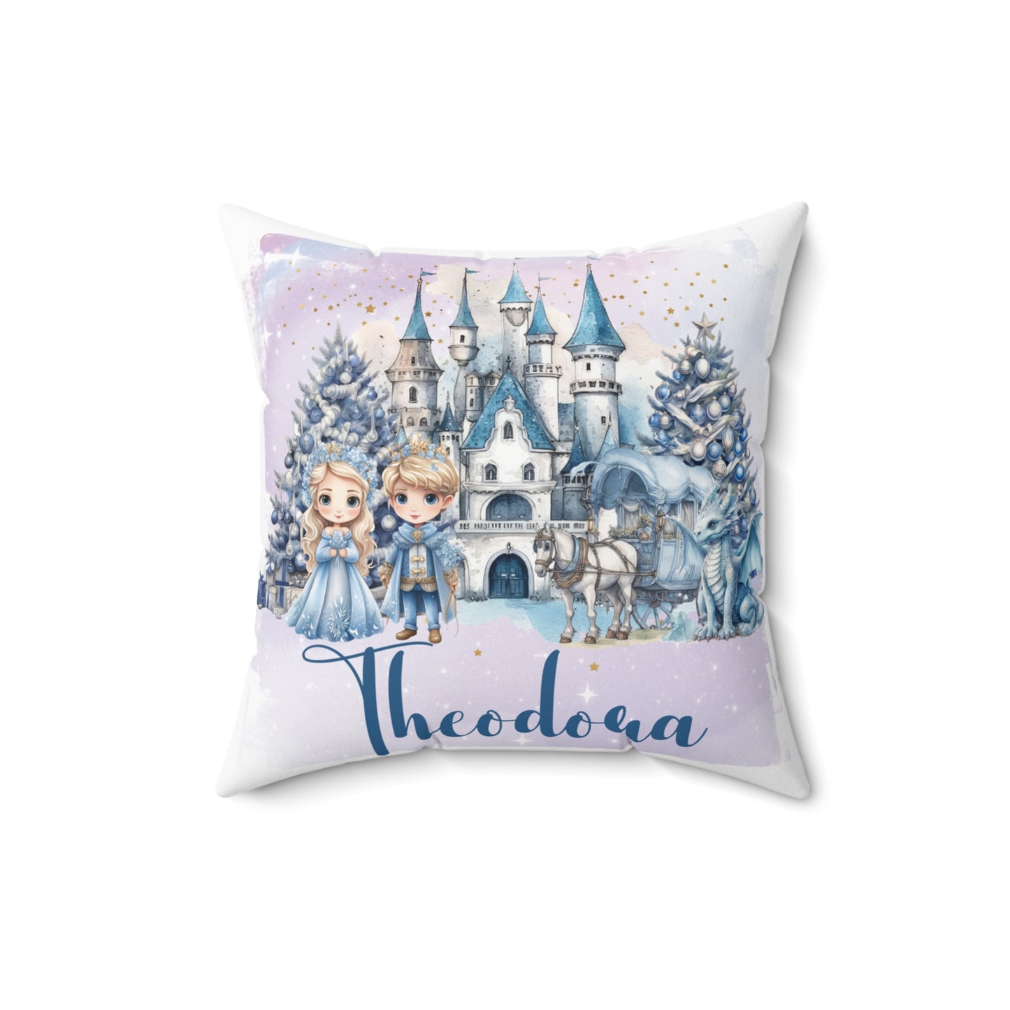 Personalised Fairytale Christmas Cushion, Polyester Square Cushion, Christmas cushion