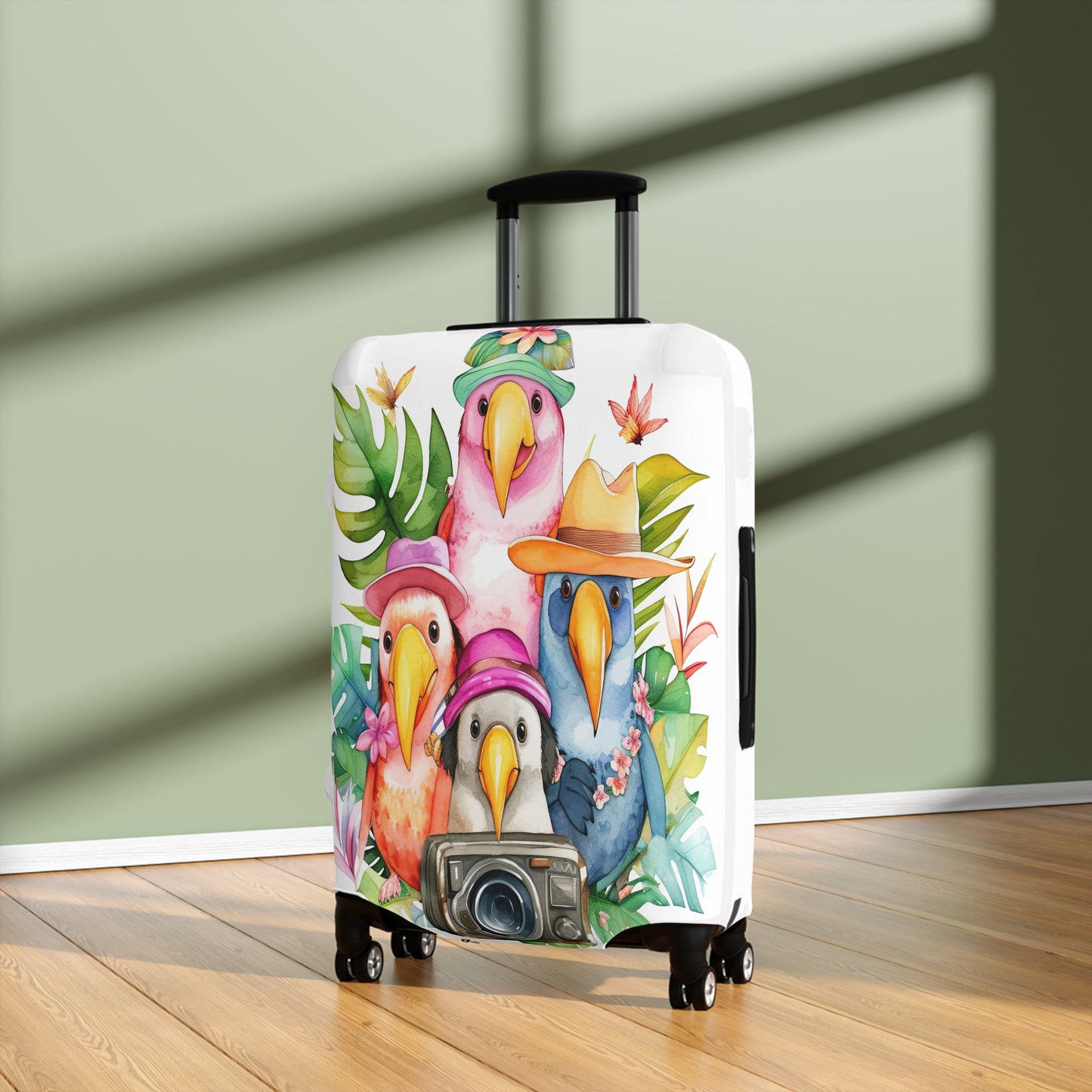 Luggage Cover, Parrots and Camera, awd-326