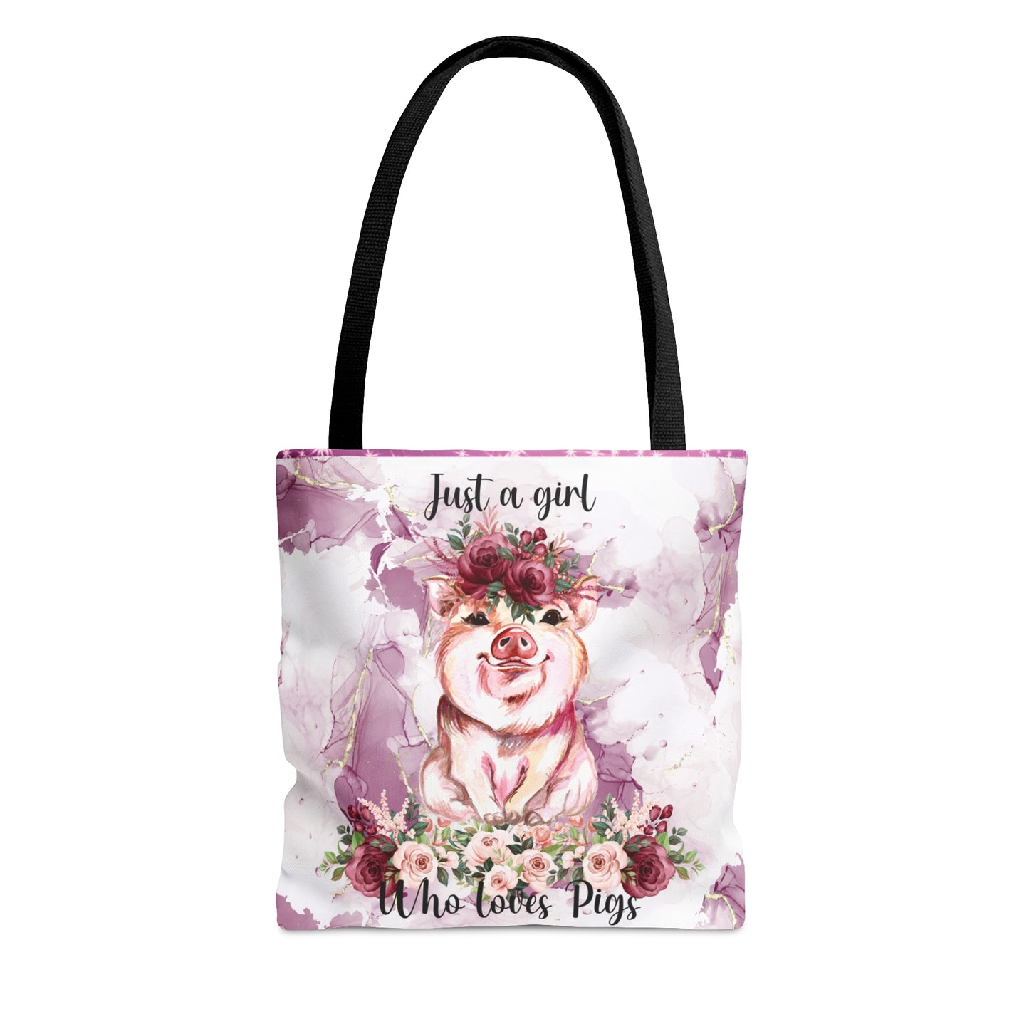 Tote Bag, Just a Girl Who Loves Pigs, Personalised/Non-Personalised Tote bag