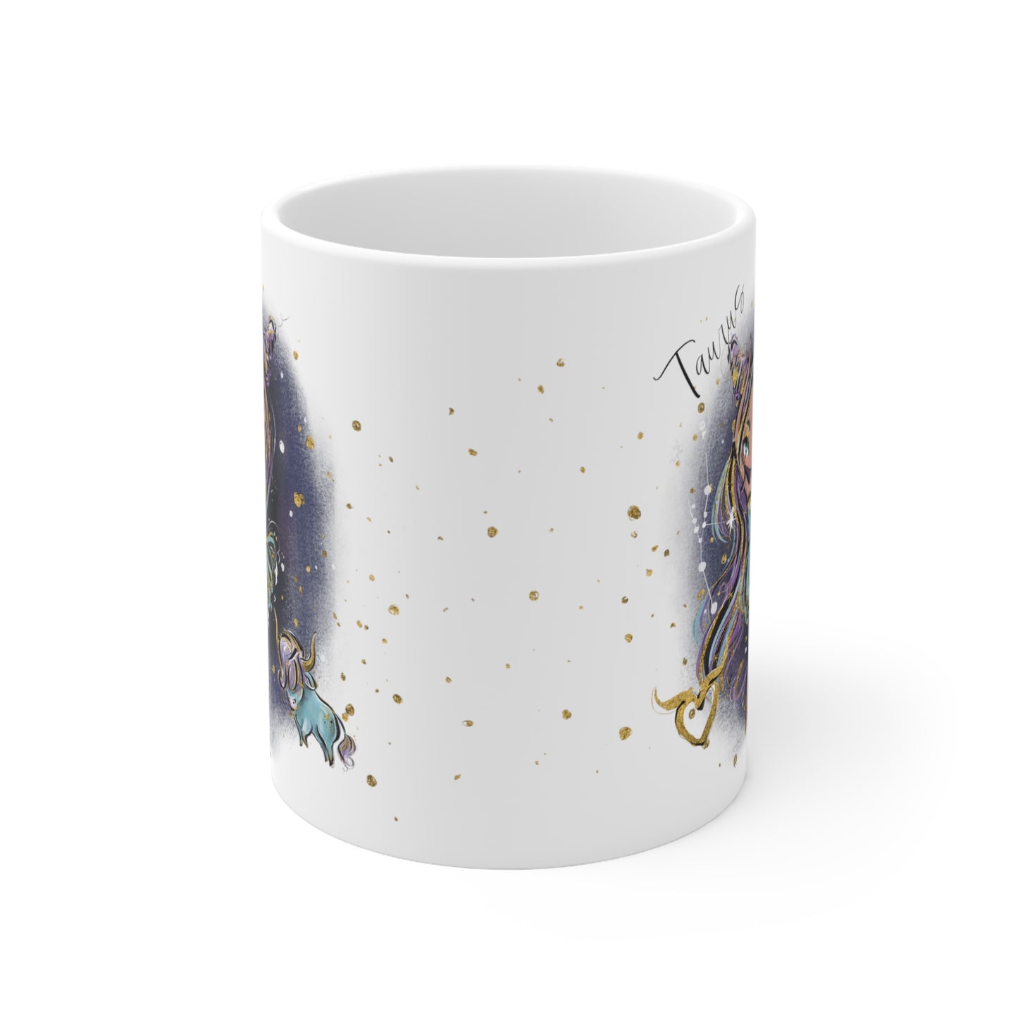 Personalised/Non Personalised Zodiac Sign, Taurus, Ceramic Mug 11oz