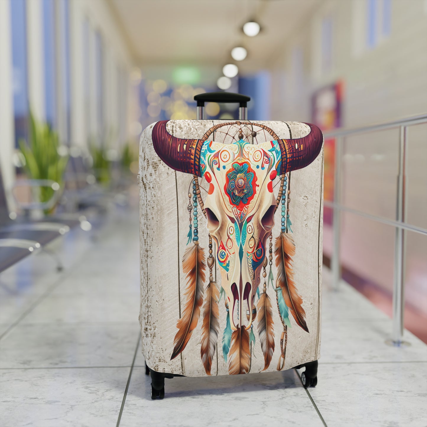 Luggage Cover, Country and Western, skull, awd-223