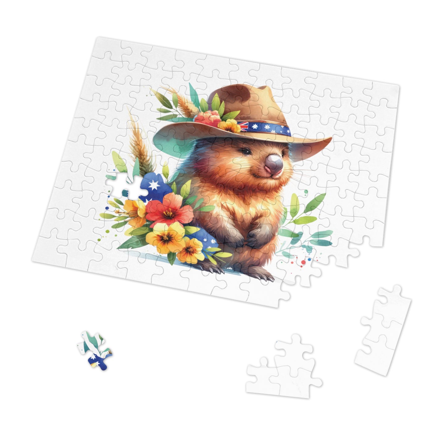 Jigsaw Puzzle in Tin, Australian Animals, Wombat, Personalised/Non-Personalised, awd-1323 (30, 110, 252, 500,1000-Piece)