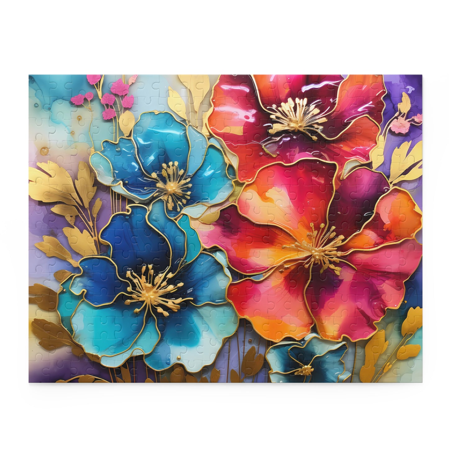 Personalised/Non-Personalised Puzzle, Floral (120, 252, 500-Piece)