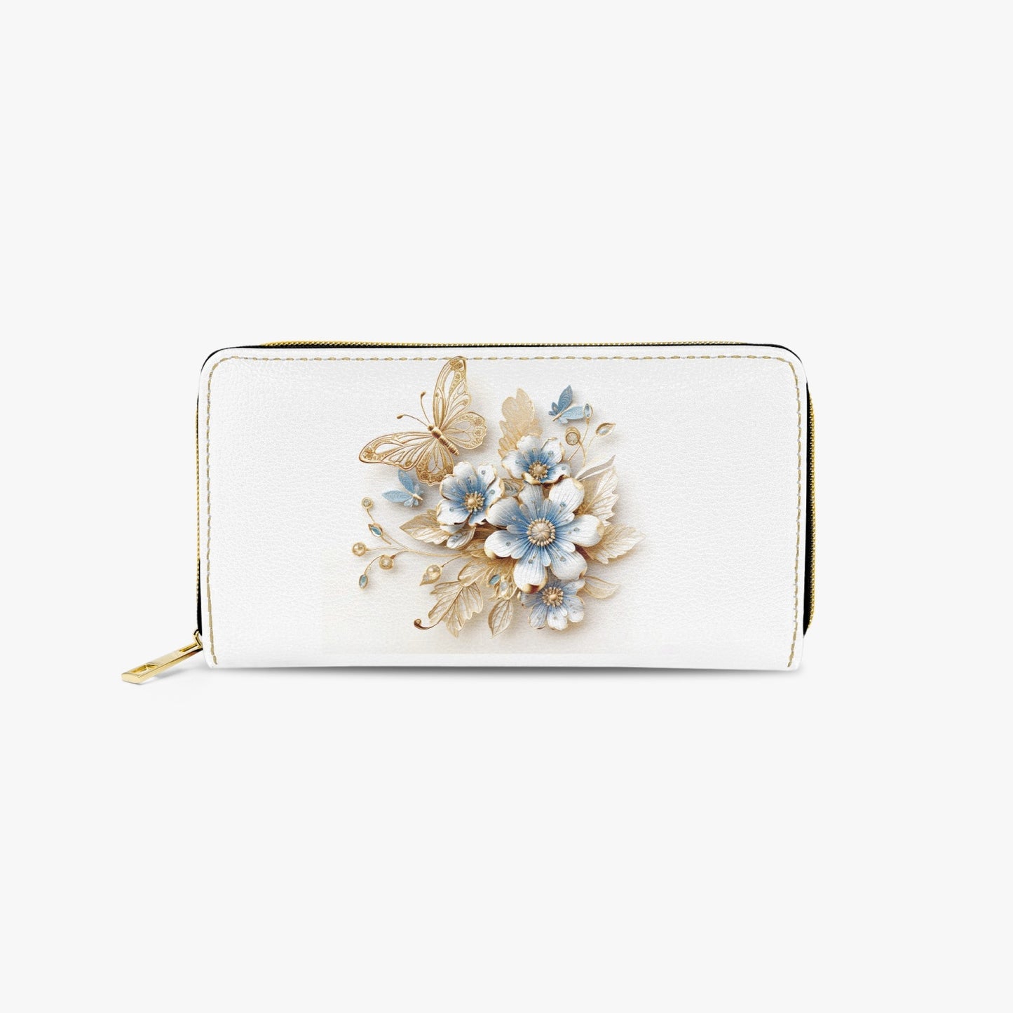 Long Type Zipper Purse - Floral