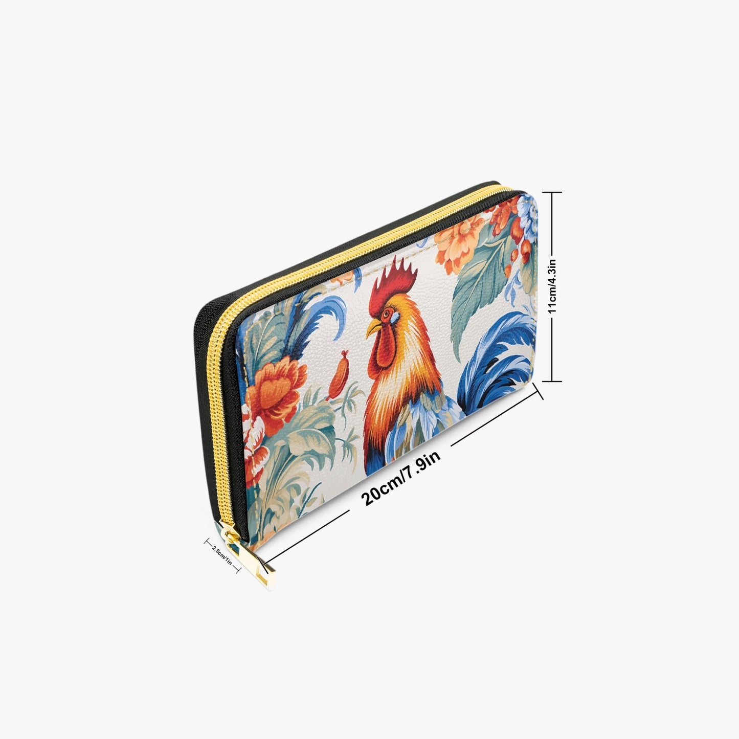 Long Type Zipper Purse - Chicken/Rooster