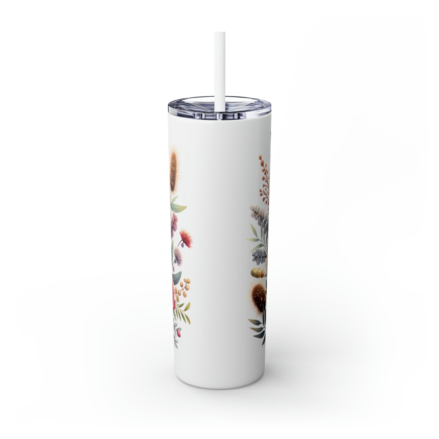 Skinny Tumbler with Straw, 20oz, Australian Animal, Quokka, awd-1327