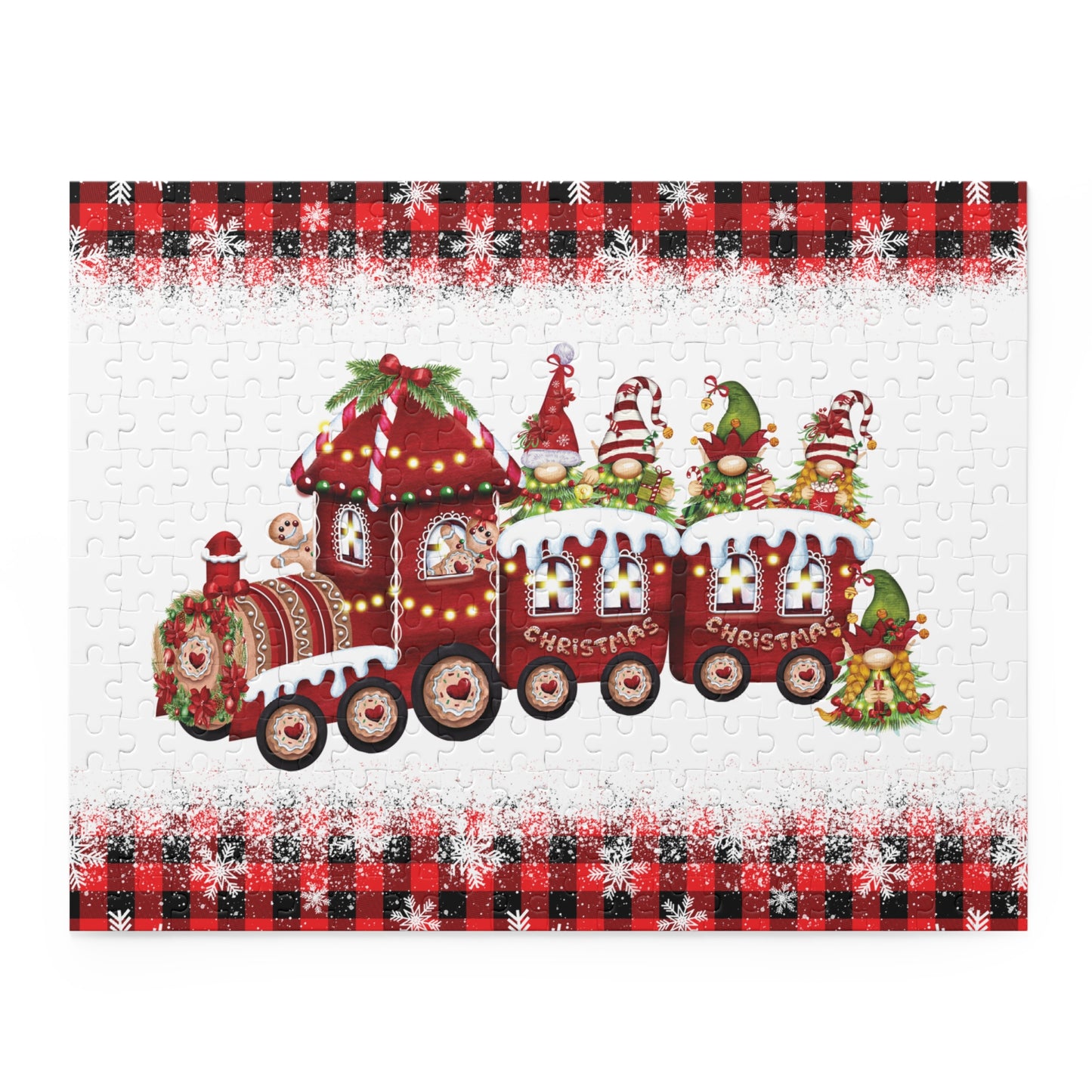 Personalised/Non-Personalised Puzzle, Christmas Train (120, 252, 500-Piece)