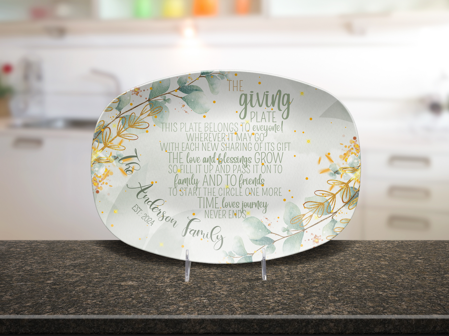 Personalised The Giving Plate Platter, 10"x14" Platter