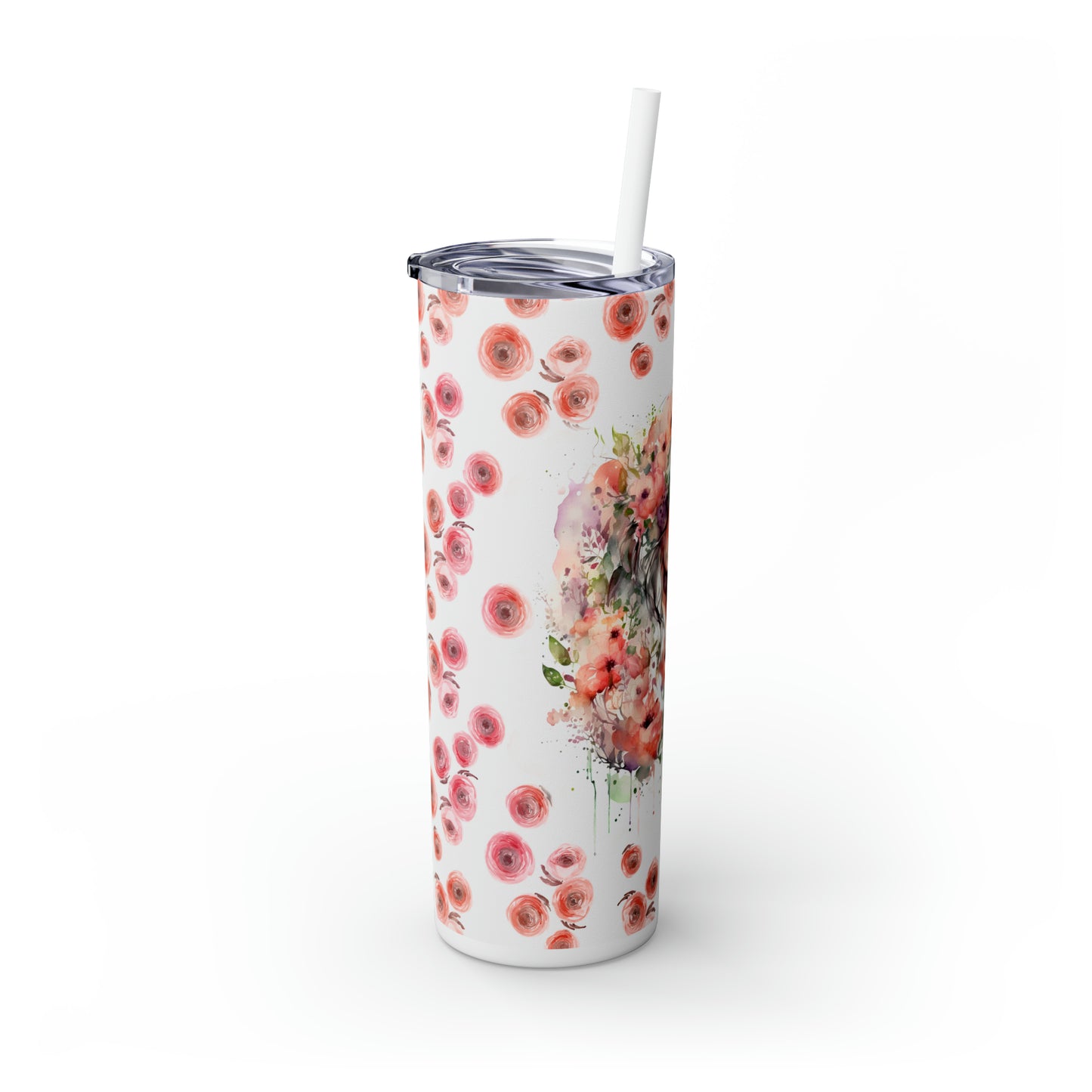 Skinny Tumbler with Straw, 20oz, Mum and Child