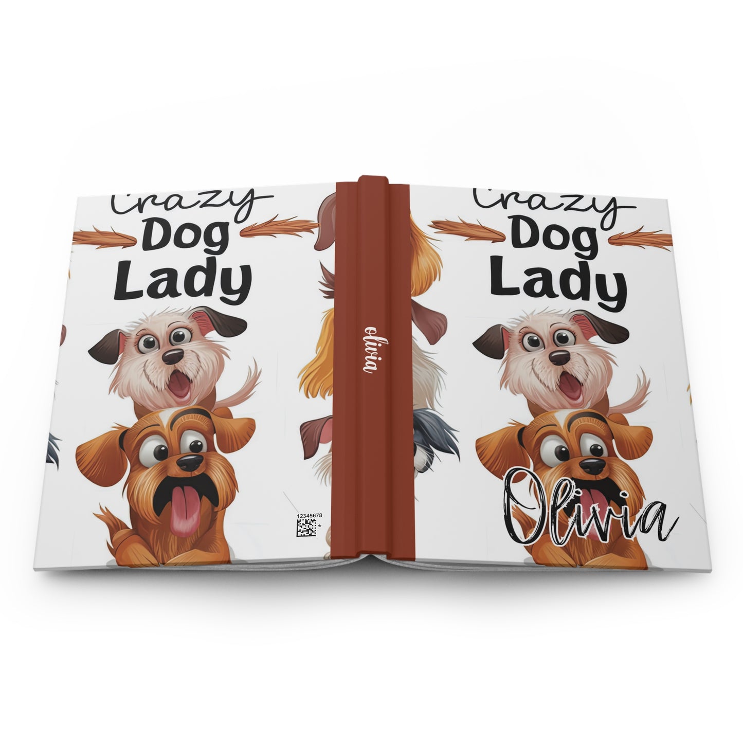 Personalised Hardcover Journal Matte, Dog Lady, awd-1490