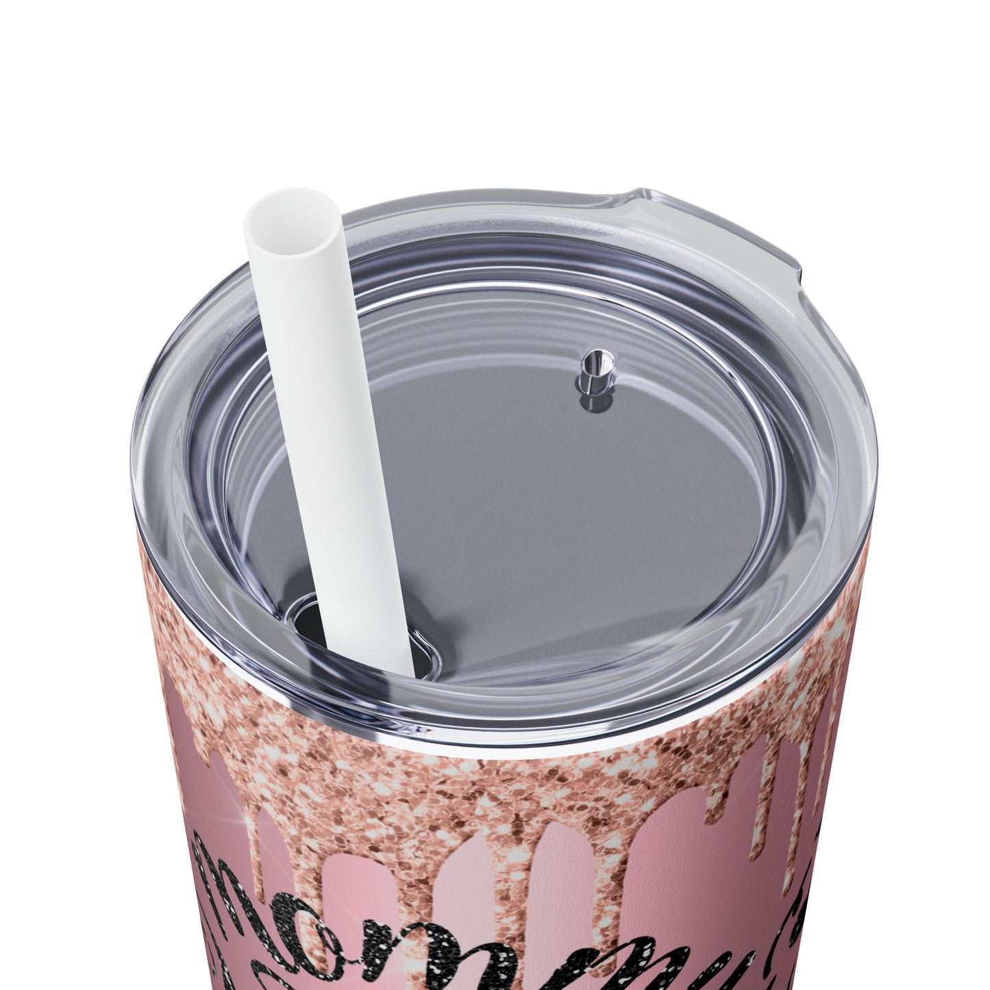 Skinny Tumbler with Straw, 20oz, Heart Quote, Heart Mum, Mama, awd-707