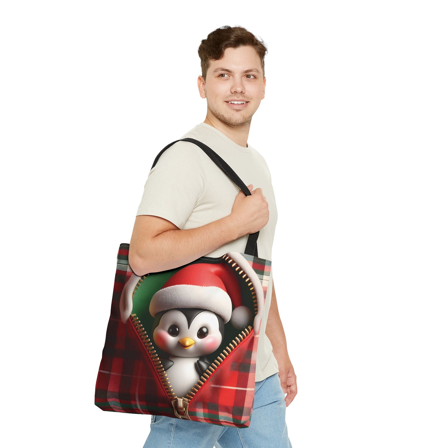 Tote Bag, Christmas, Penguin