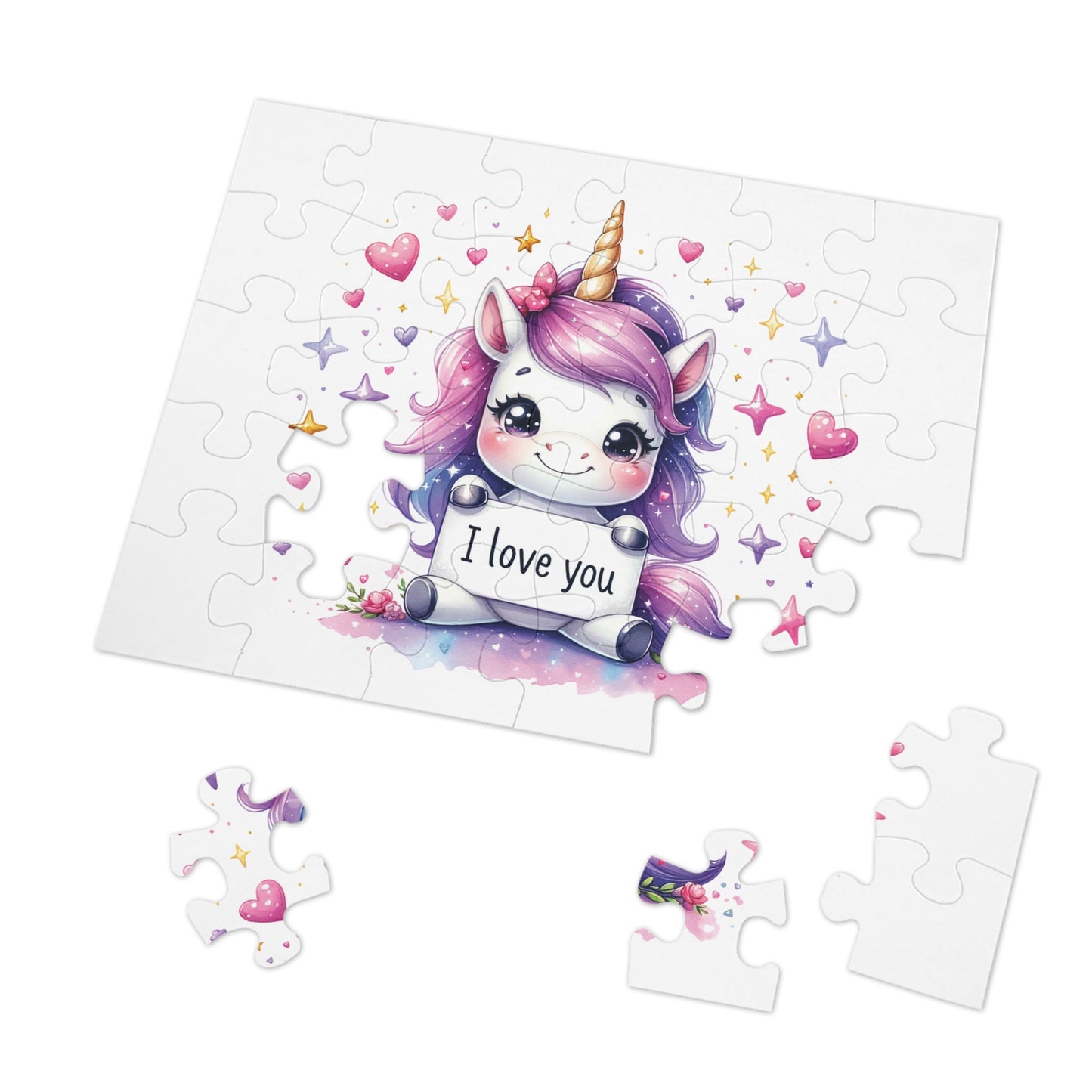 Jigsaw Puzzle, Unicorn, Personalised/Non-Personalised (30, 110, 252, 500,1000-Piece)