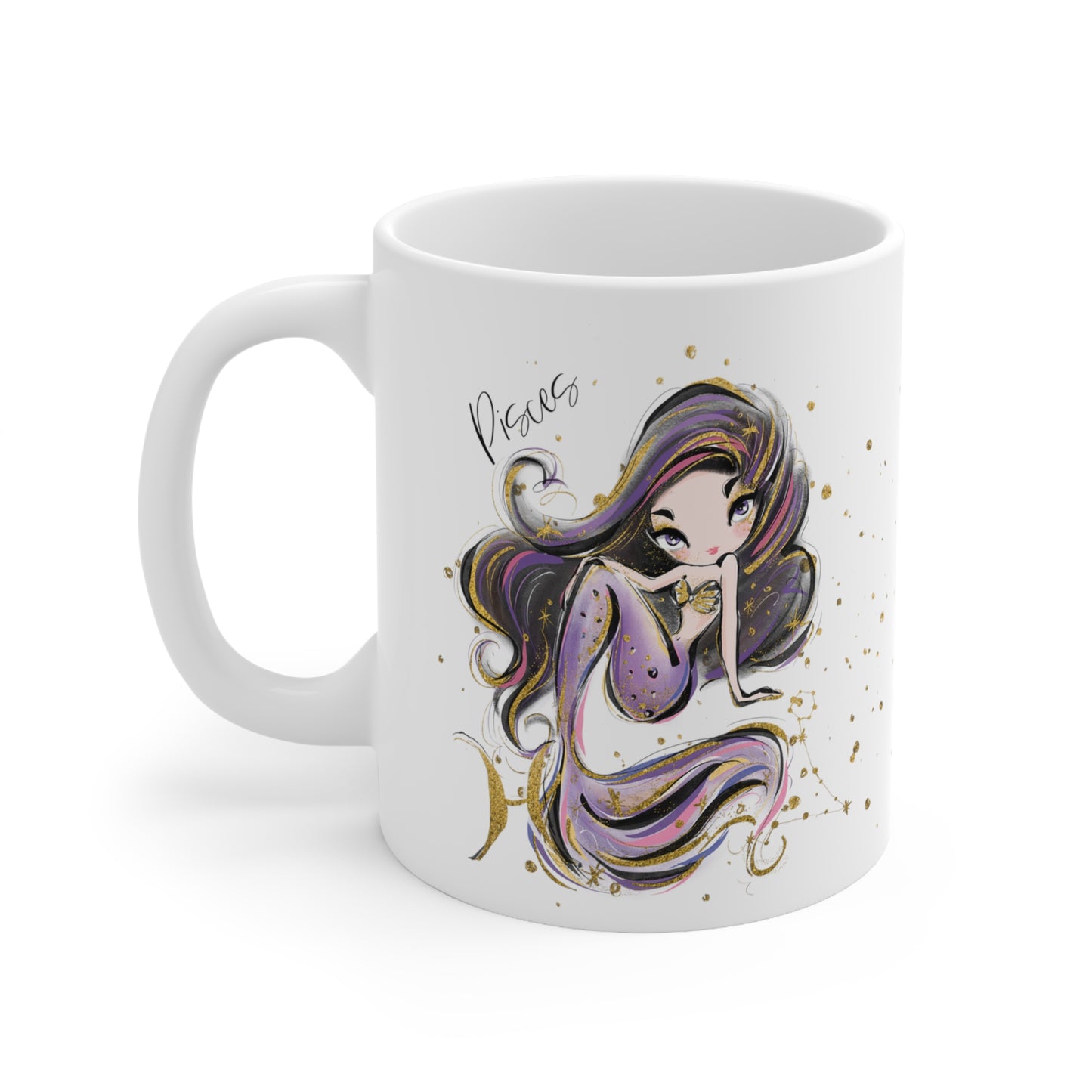 Zodiac Sign, Pisces, Ceramic Mug 11oz