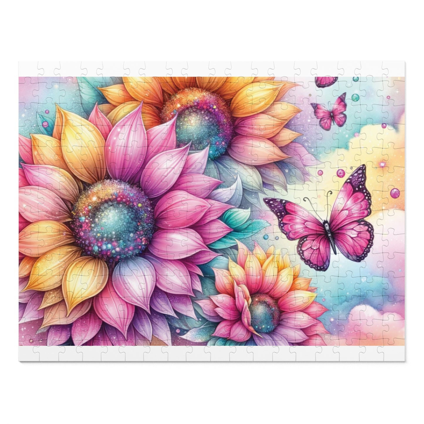 Puzzle, Floral, Personalised/Non-Personalised (30, 110, 252, 500,1000-Piece) awd-644