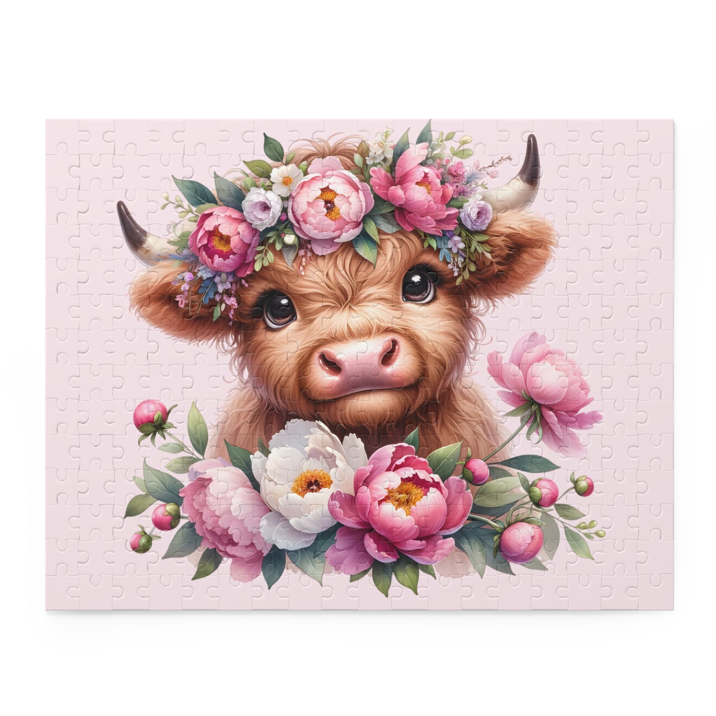 Personalised/Non-Personalised Puzzle, Highland Cow (120, 252, 500-Piece)