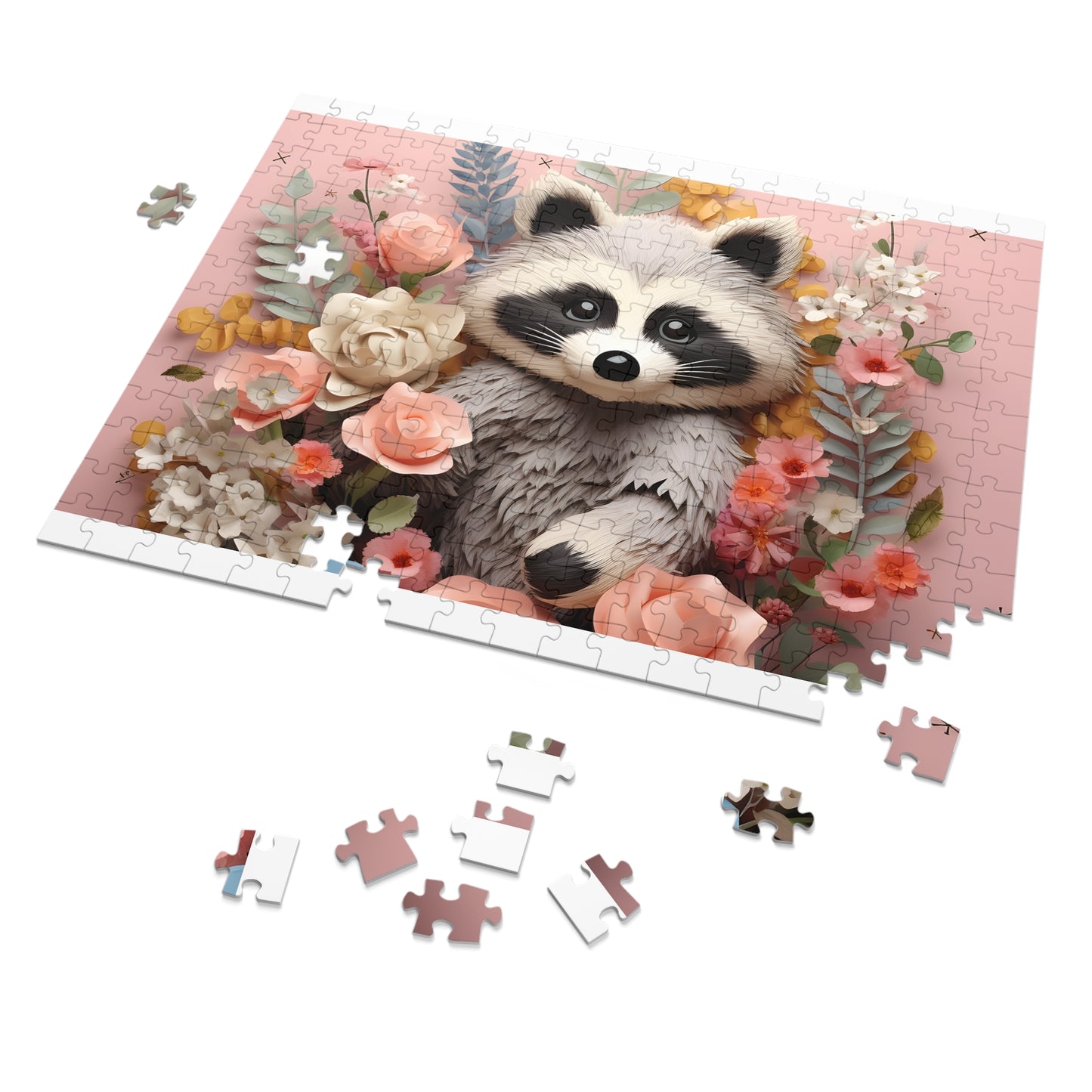 Jigsaw Puzzle, Racoon, Personalised/Non-Personalised (30, 110, 252, 500,1000-Piece)