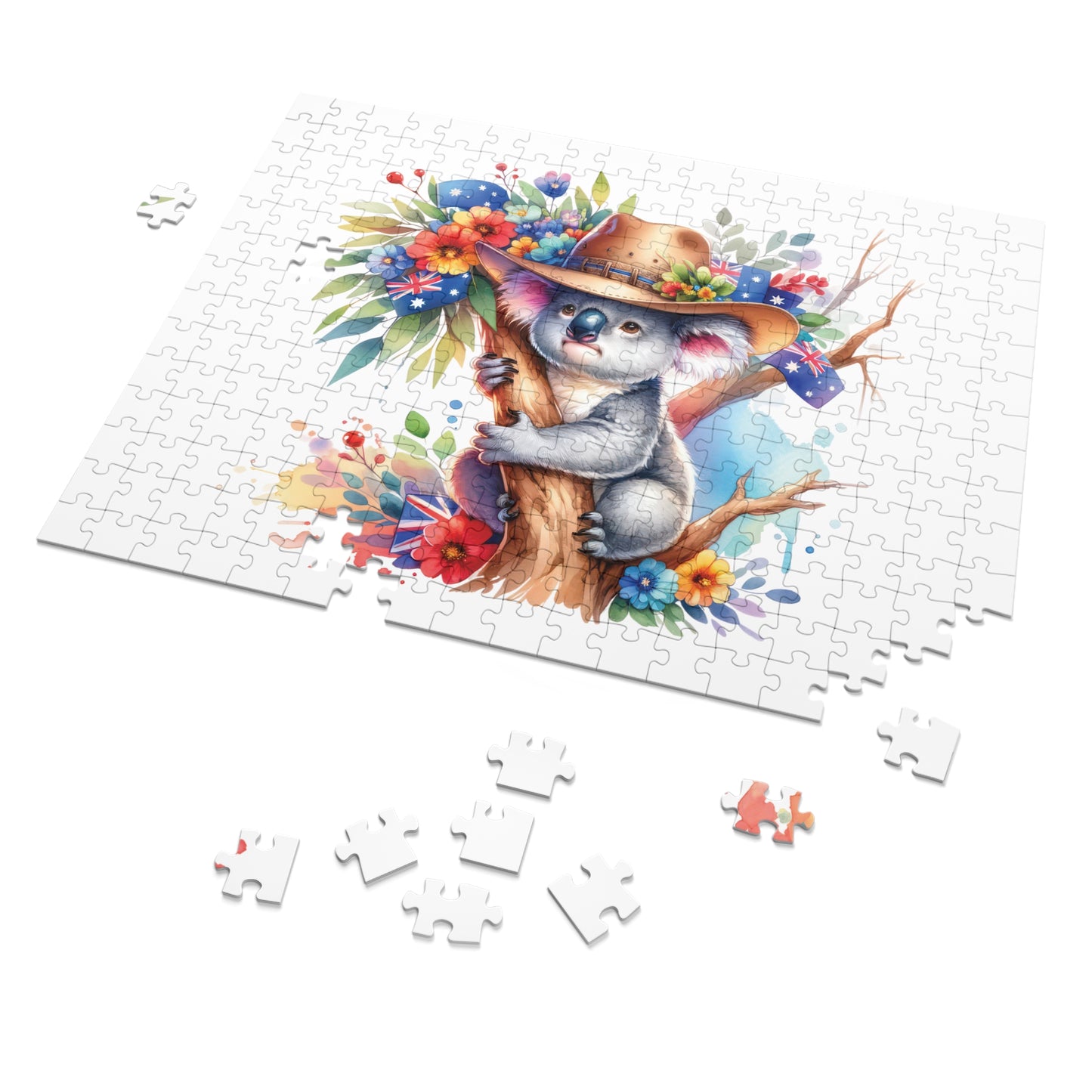 Jigsaw Puzzle in Tin, Australian Animals, Koala, Personalised/Non-Personalised, awd-1317 (30, 110, 252, 500,1000-Piece)