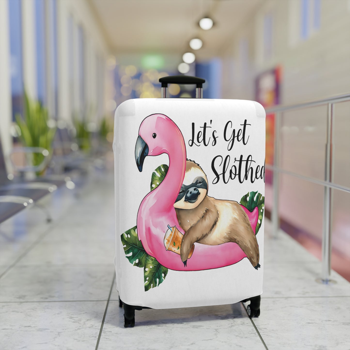 Luggage Cover, Sloth, Let's get slothed, awd-1057