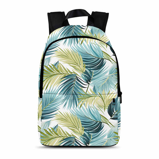 Palm Leaves Blue Green  Adult Casual Backpack