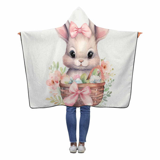 Easter Bunny Awd1340  Hooded Blanket 60"x50"