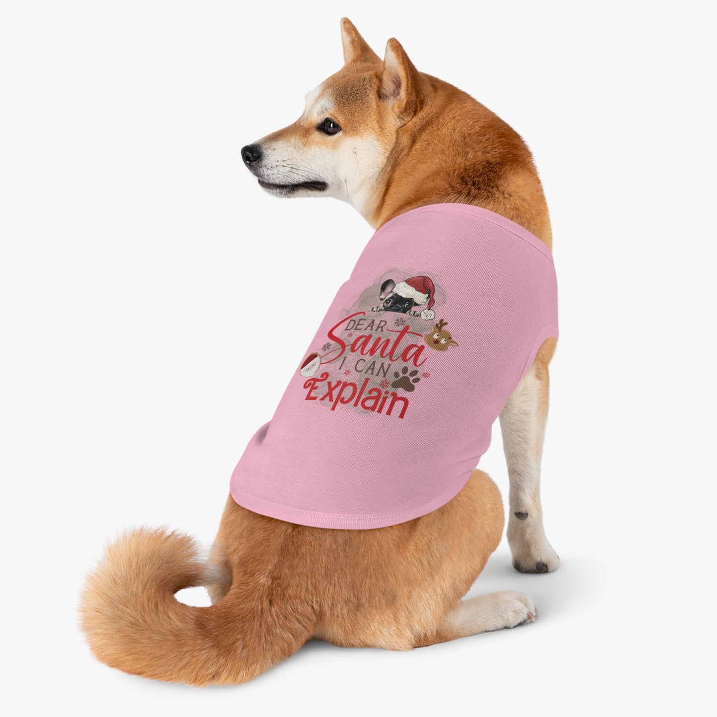 Pet Tank Top, Santa I Can Explain, Christmas Pet Tank Top