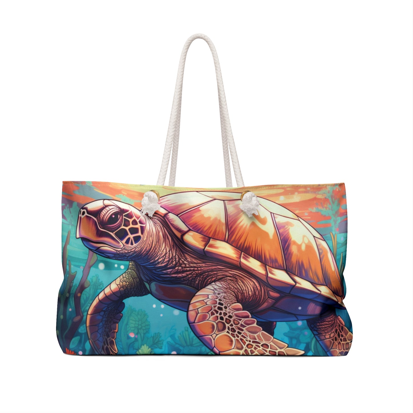 Weekender Bag, Turtle, Large Weekender Bag, Beach Bag