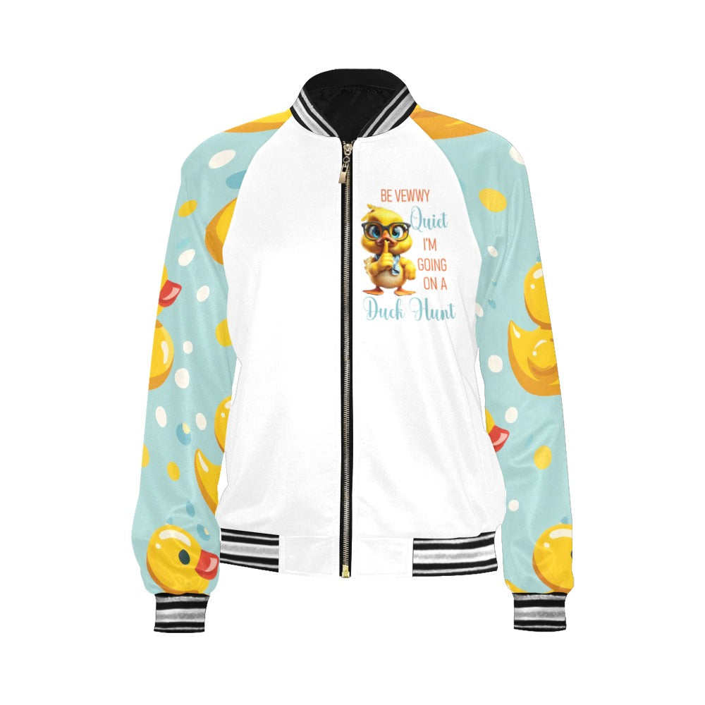 Rubber Duck Be Vewwy Quiet Bomber Jacket for Women