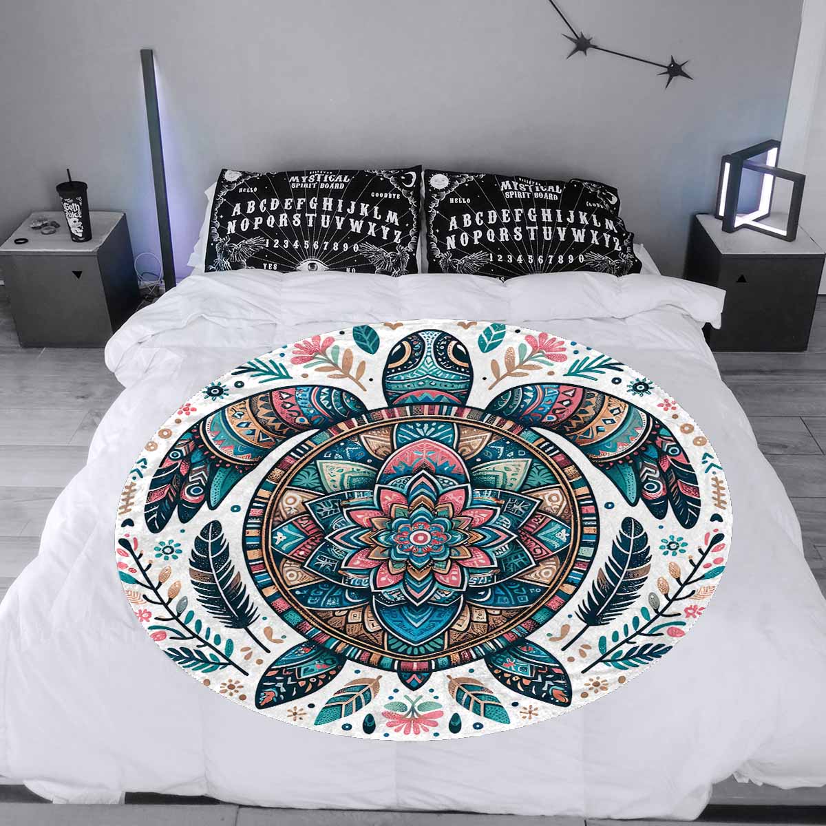 Mandella_Turtle_Awd35150  Circular Micro Fleece Blanket 47"