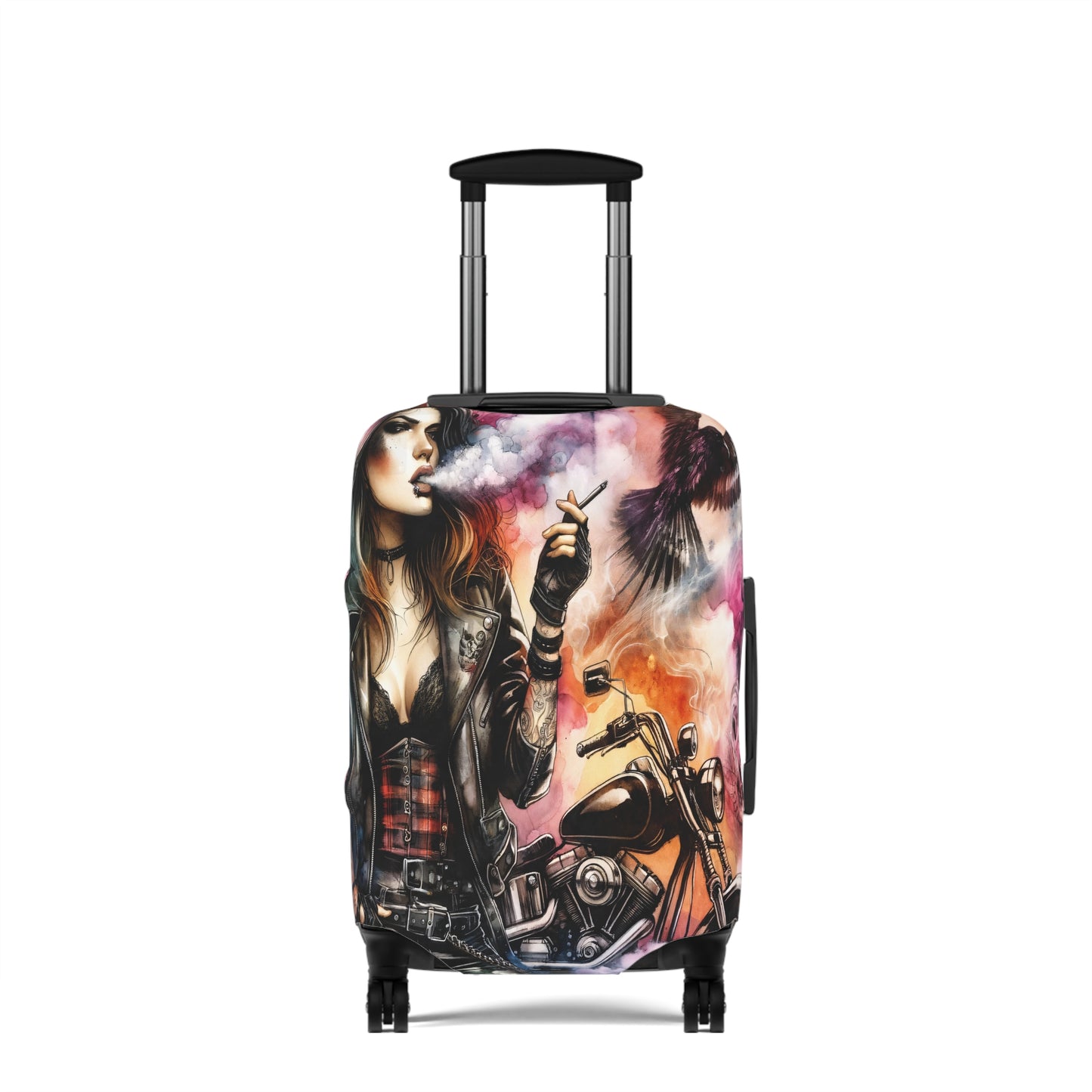 Luggage Cover, Girl Motorbike, awd-1736