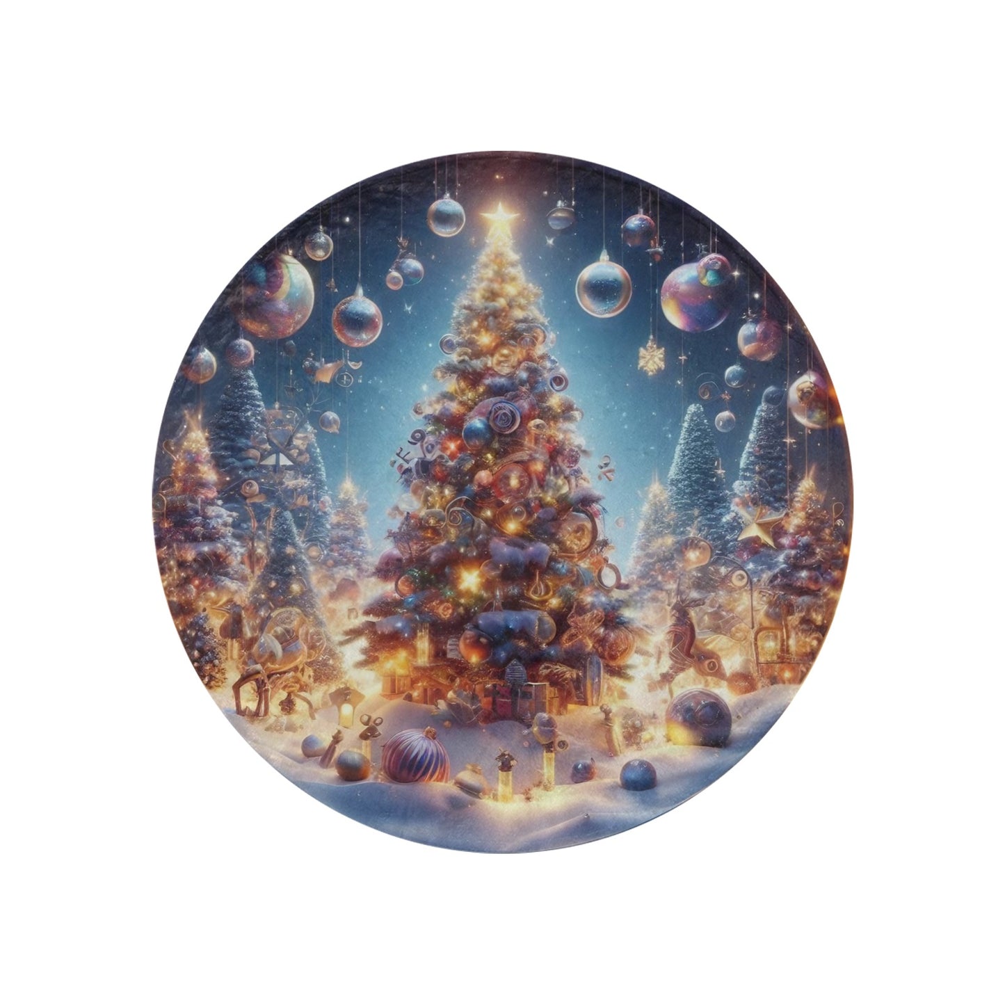 Christmas Tree Circular Micro Fleece Blanket