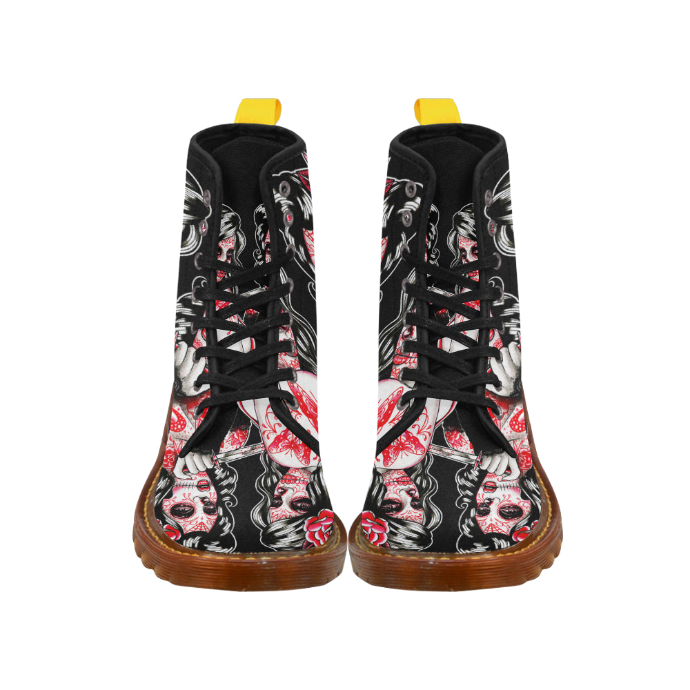 Women Sugar Skull Martin Boots For Women Model 1203H