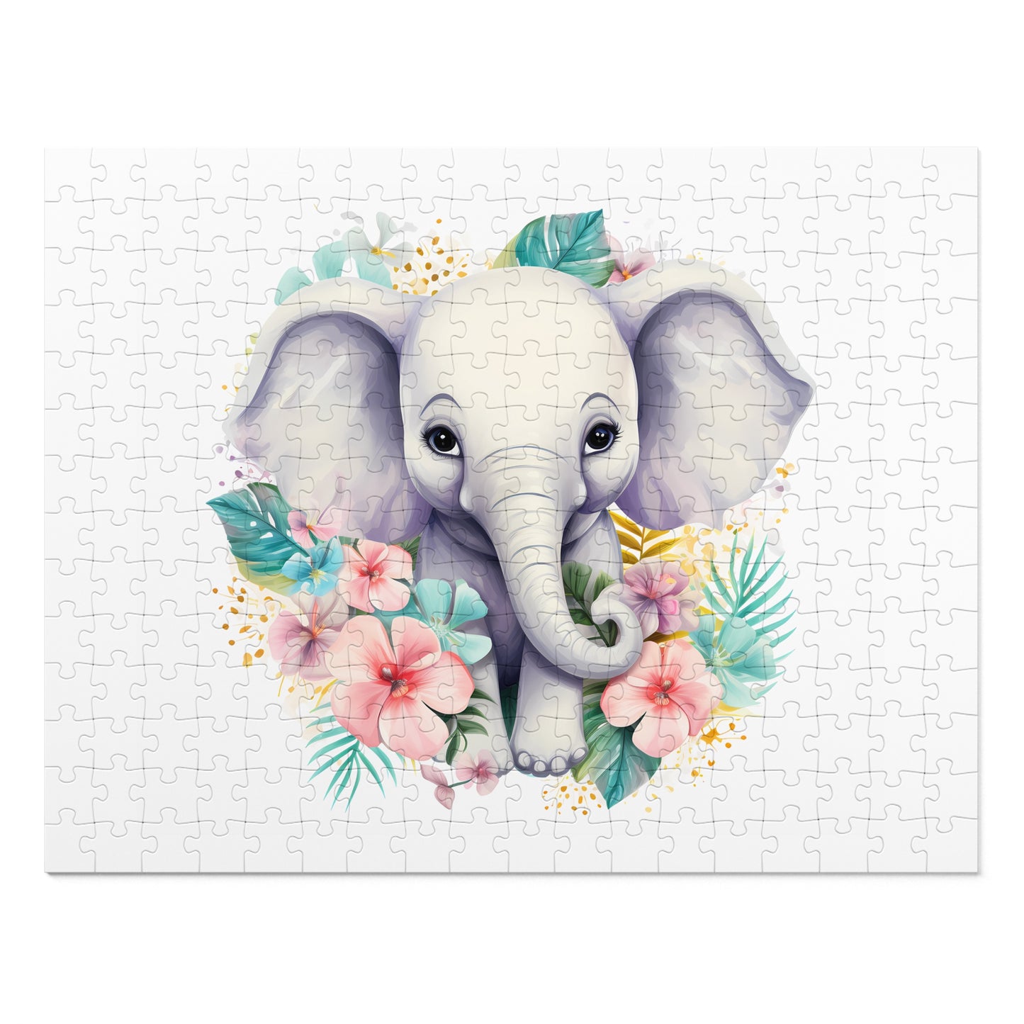 Jigsaw Puzzle, Elephant, Personalised/Non-Personalised (30, 110, 252, 500,1000-Piece)