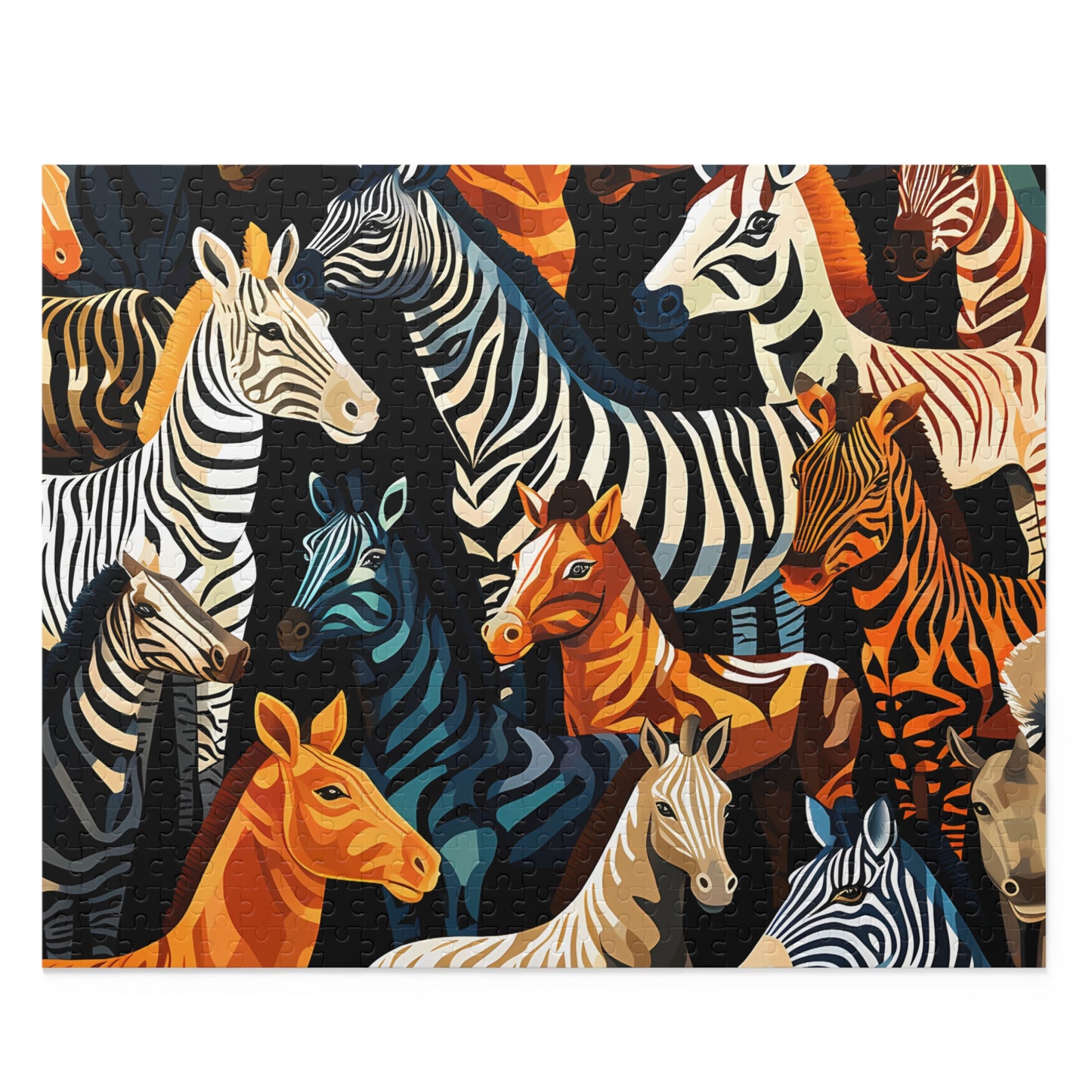 Personalised/Non-Personalised Puzzle, Zebra (120, 252, 500-Piece)