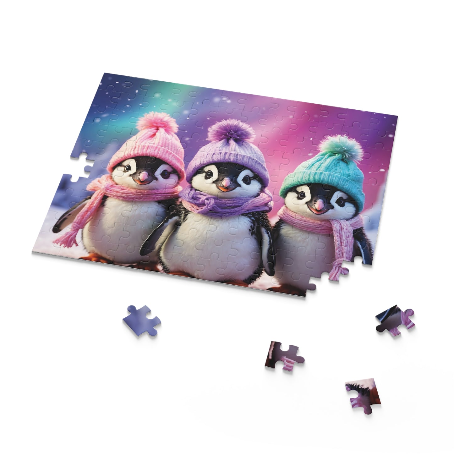 Personalised/Non-Personalised Puzzle, Penguins (120, 252, 500-Piece)