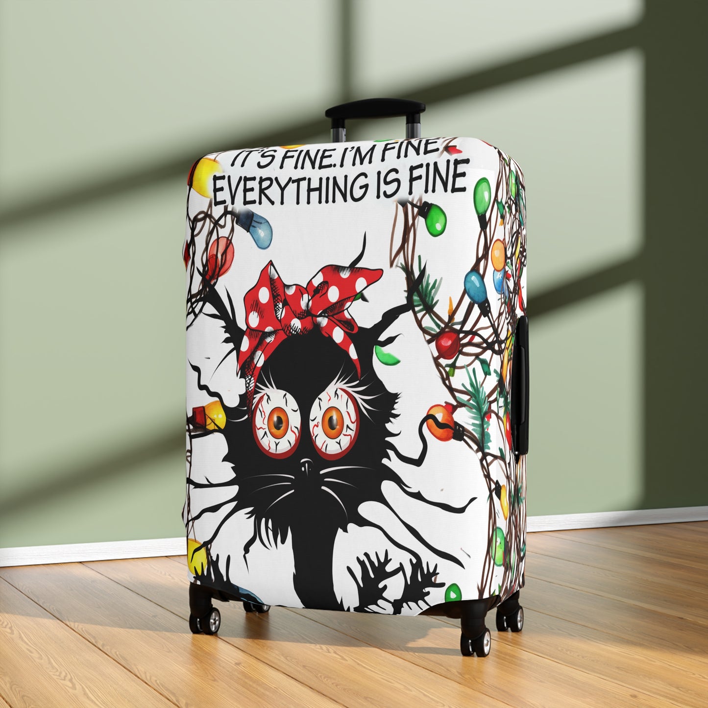 Luggage Cover, Cat I'm Fine everything is fine, awd-1164