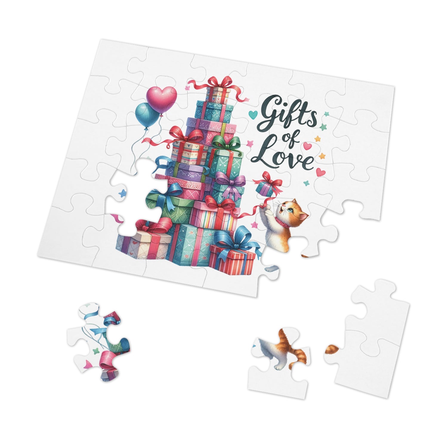 Jigsaw Puzzle, Christmas, Present Tree, Personalised/Non-Personalised (30, 110, 252, 500,1000-Piece)