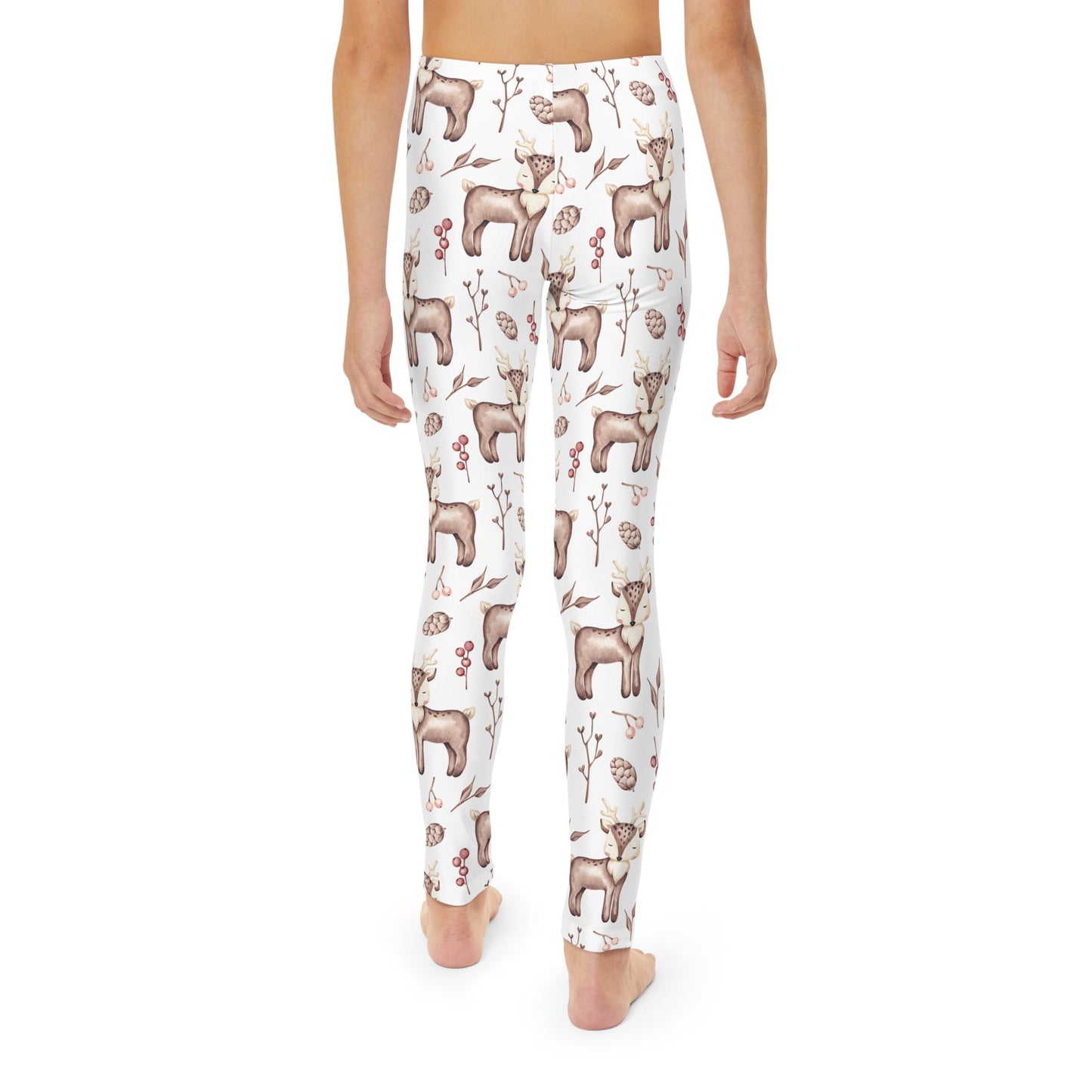 Youth Full-Length Leggings, Deer Design