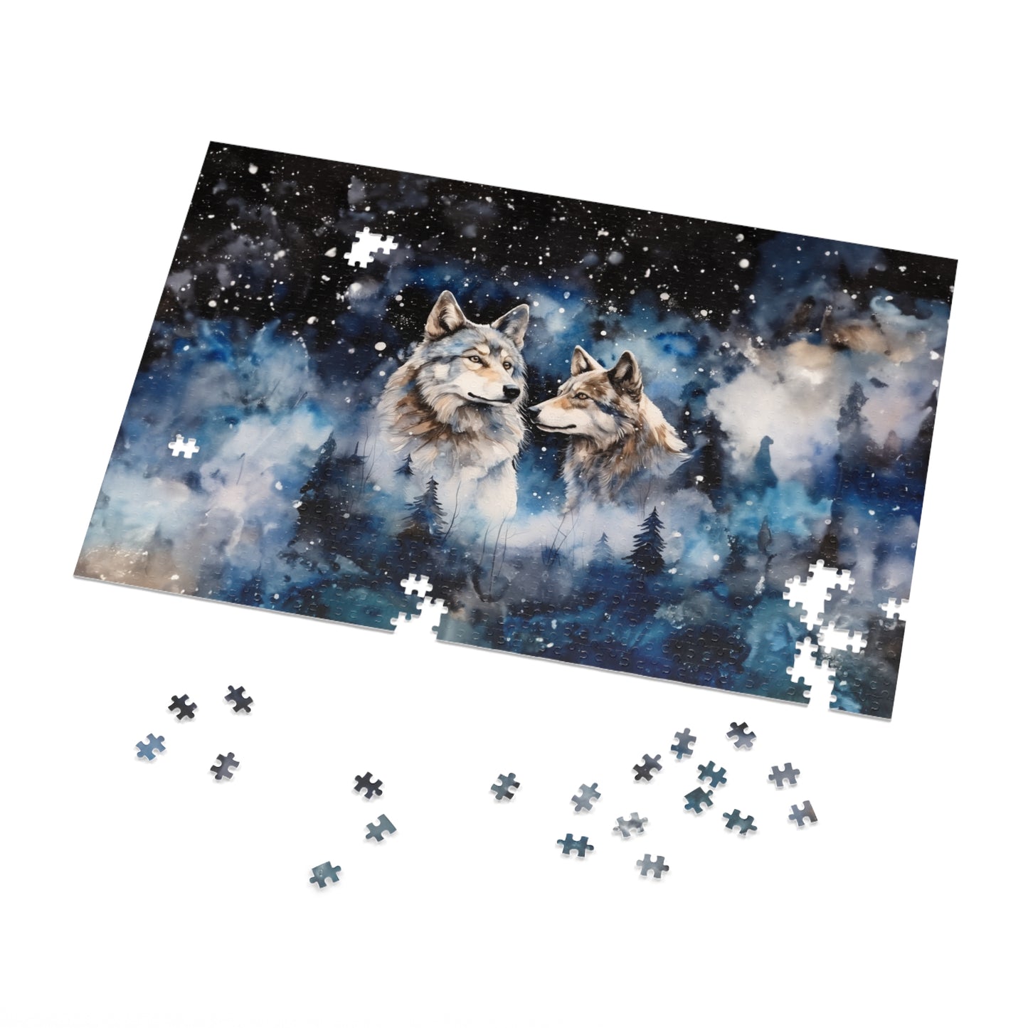Puzzle, Wolves, Personalised/Non-Personalised (30, 110, 252, 500,1000-Piece) Awd-547