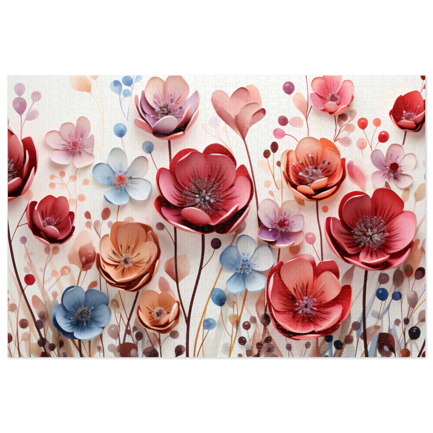 Puzzle, Floral, Wildflowers, Personalised/Non-Personalised (30, 110, 252, 500,1000-Piece) awd-654