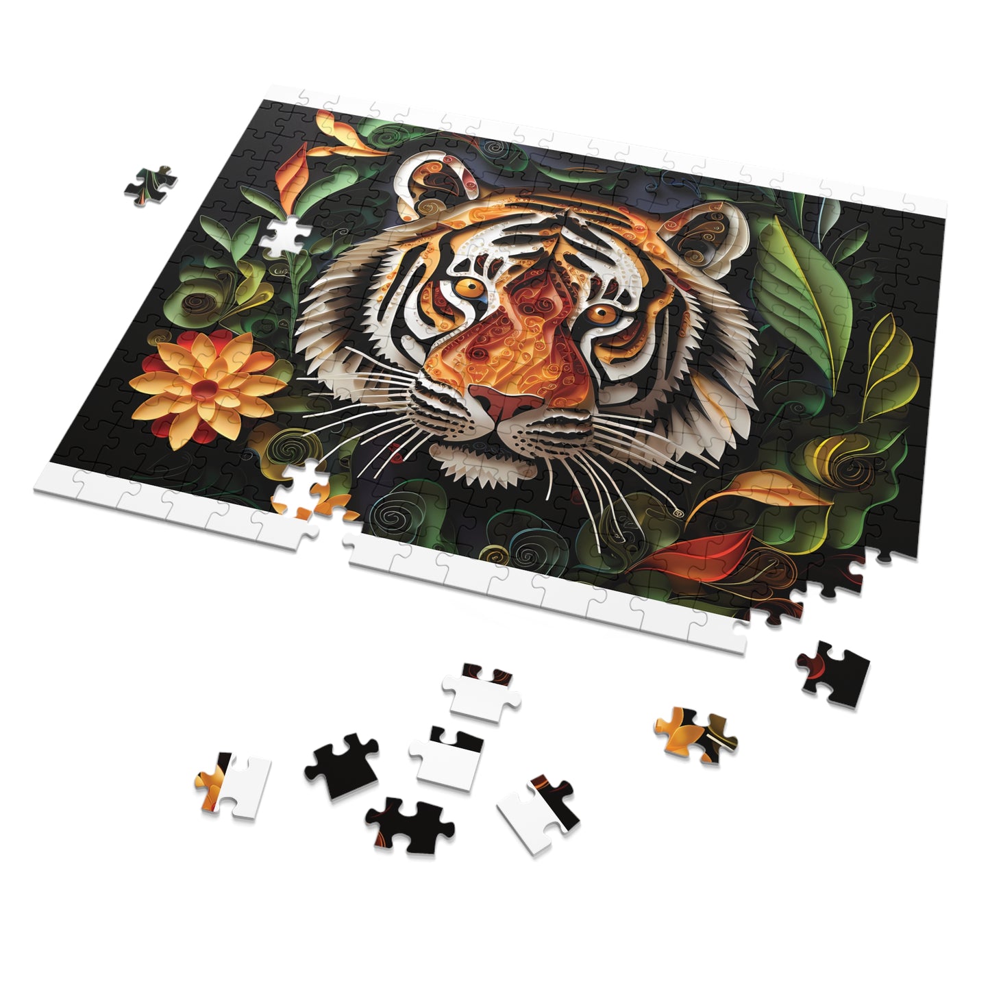 Jigsaw Puzzle, Tiger, Personalised/Non-Personalised (30, 110, 252, 500,1000-Piece)